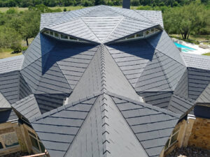metal roofing on geodesic domes